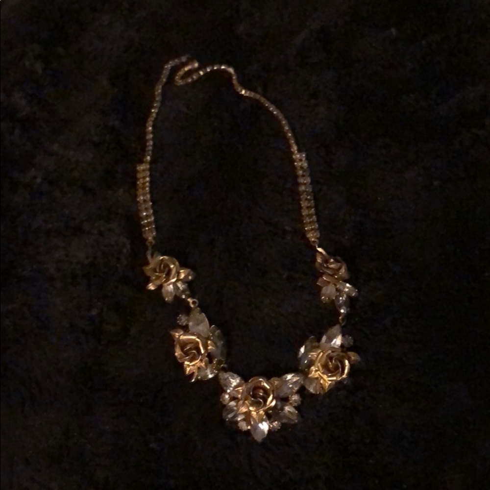 Old copper and crystal necklace